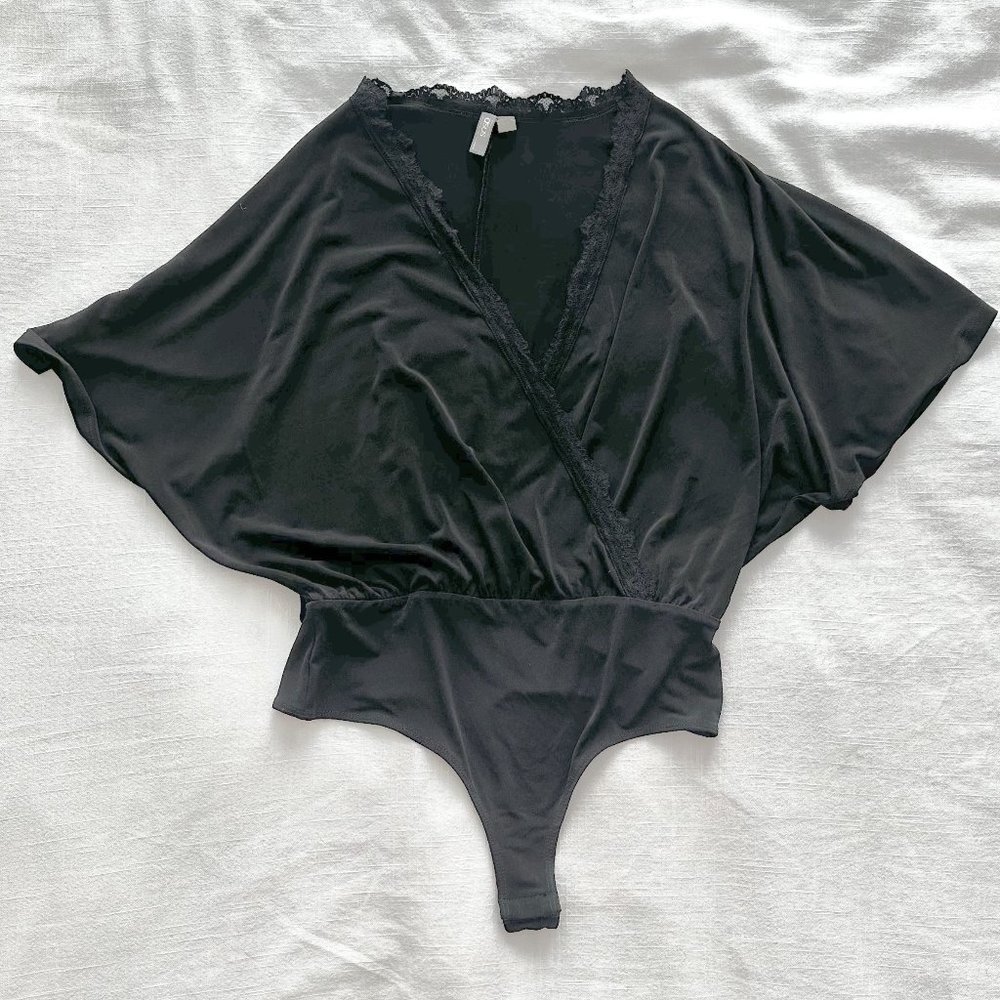ASOS Black Bodysuit with Lace Detail